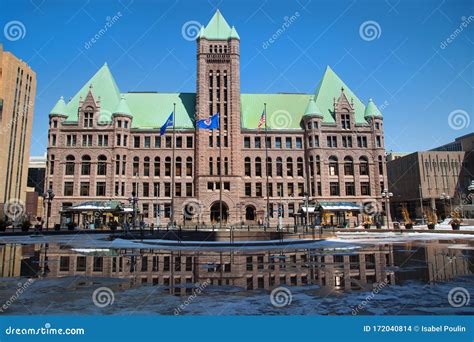 City hall of Minneapolis editorial stock image. Image of courthouse ...