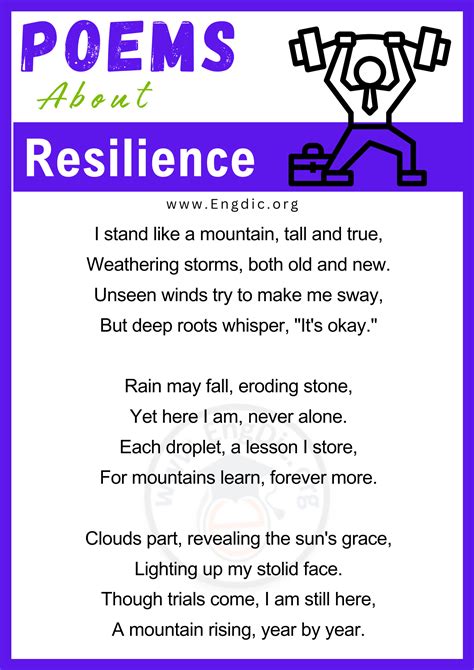 20+ Short Poems about Resilience - EngDic