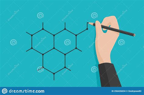 Graphene - Carbon Atoms Insingle Layer Honeycomb Stock Vector - Illustration of element ...