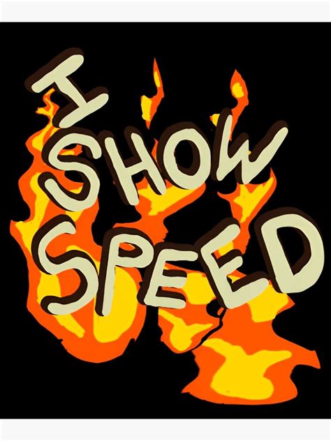 "fire ishowspeed logo design " Poster for Sale by ANAELZER | Redbubble