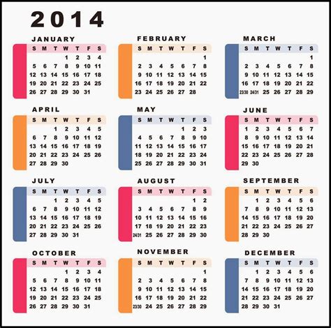 New Year Desktop Calendars 2014- January to December ~ Happy New Year ...