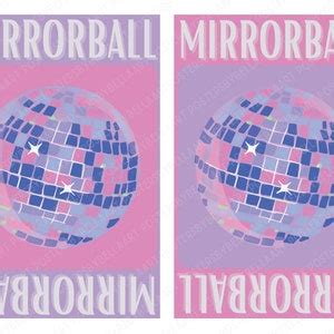 Mirrorball Poster Duo Folklore Album Wall Decor Taylor - Etsy