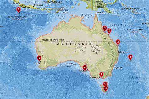 Map Of Australia And Islands – The World Map