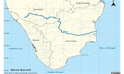 Kaveri River Route Map