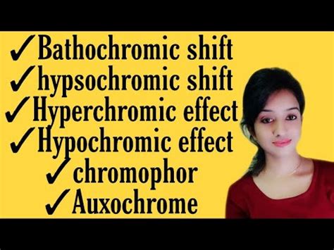 Bathochromic shift, hypochromic shift,hyperchromic shift, hypochromic ...