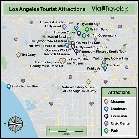 Map of Los Angeles Tourist Attractions : r/Maps