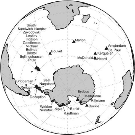 General location map showing volcanoes with reported historic activity ...