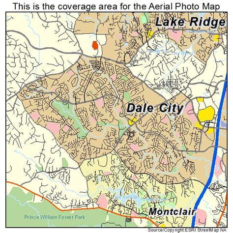 Aerial Photography Map of Dale City, VA Virginia