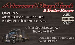 diesel mechanic business card design | 20 Business Card Designs for a business in United States