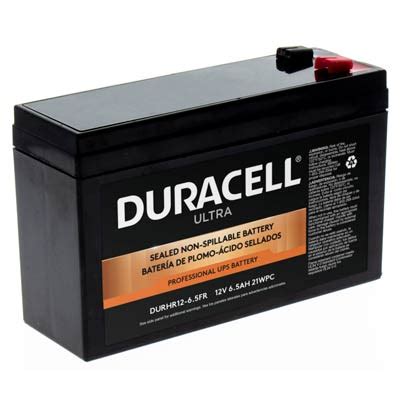 Duracell Ultra 12V 6.5AH AGM High Rate Sealed Lead Acid (SLA) Battery with F2, T2 Terminals ...