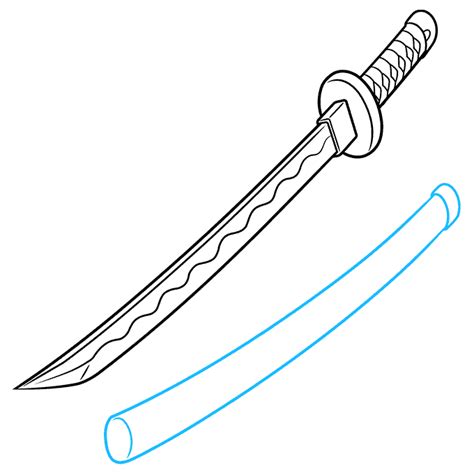 How to Draw a Katana - Really Easy Drawing Tutorial Sword Drawing, Body ...