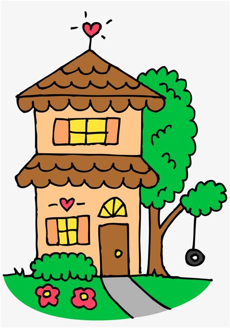 Clipart Of Cartoon Houses White House Animated Pencil - Home Clipart PNG Image | Transparent PNG ...