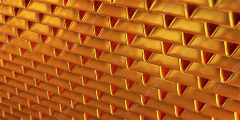 Gold bars, illustration - Stock Image - F025/0607 - Science Photo Library