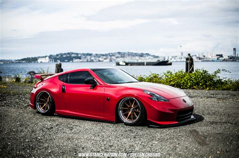 Nissan, Nissan 350Z, Stance, Stanceworks, StanceNation, Red Cars ...