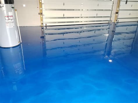 Blue Metallic Epoxy Floor in Flagler Beach, FL | Kwekel Epoxy Floors in ...