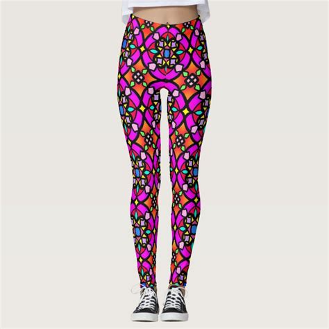 Abstract Neon Workout Leggings | Zazzle.co.uk