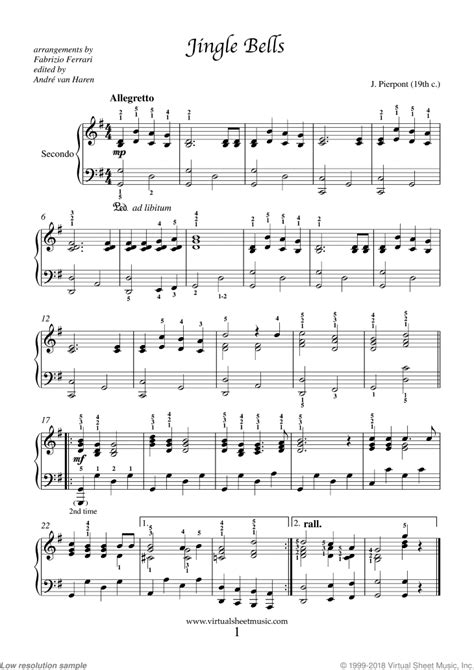 Very Easy Piano Four Hands Duets Sheet Music Songs [PDF]