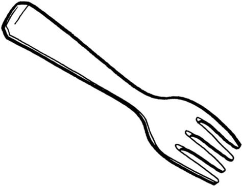 Fork coloring page | SuperColoring.com