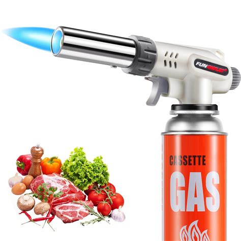 Butane Torch Kitchen Blow Lighter, Culinary Torches Head Professional Chef Cooking Adjustable ...