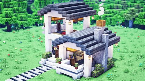 Minecraft: How To Build a Simple Survival Quartz House - YouTube