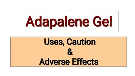 Adapalene Gel - Uses, Precautions & Side Effects - YouTube