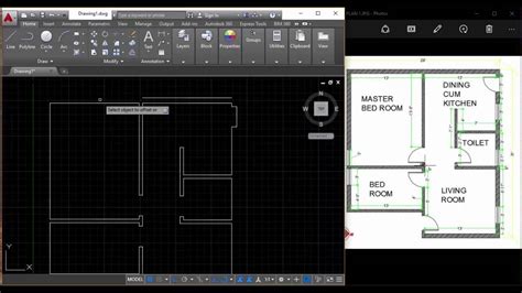 How to Draw a Floor Plan in AutoCad Interior Design Tamil - YouTube