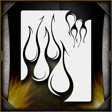 Airbrush Flame Stencil