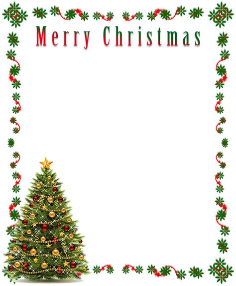 Free Christmas Tree Borders - Clipart - Frames