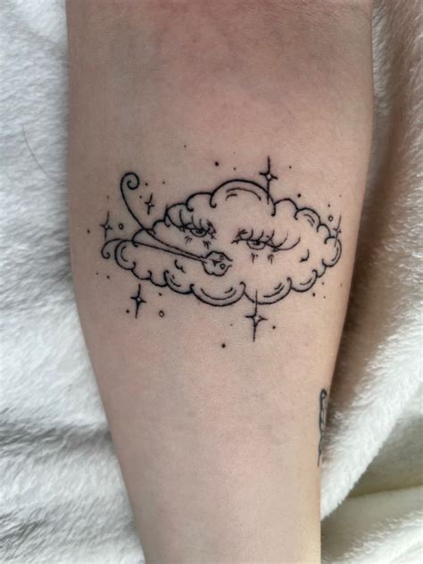 Cloud Blowing Wind Tattoo