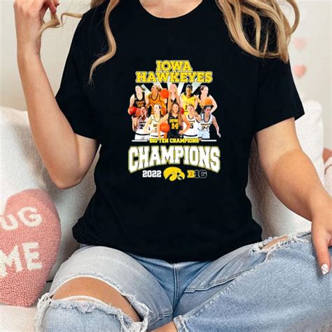 Iowa Hawkeyes Team Big Ten Champions Unisex Shirts - RugControl