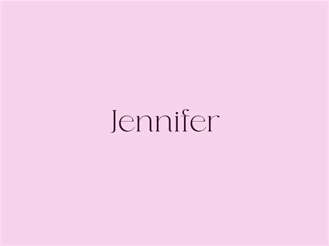 Jennifer logo on Behance