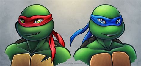 TMNT2012: Raphael and Leonardo by MissNysha on DeviantArt