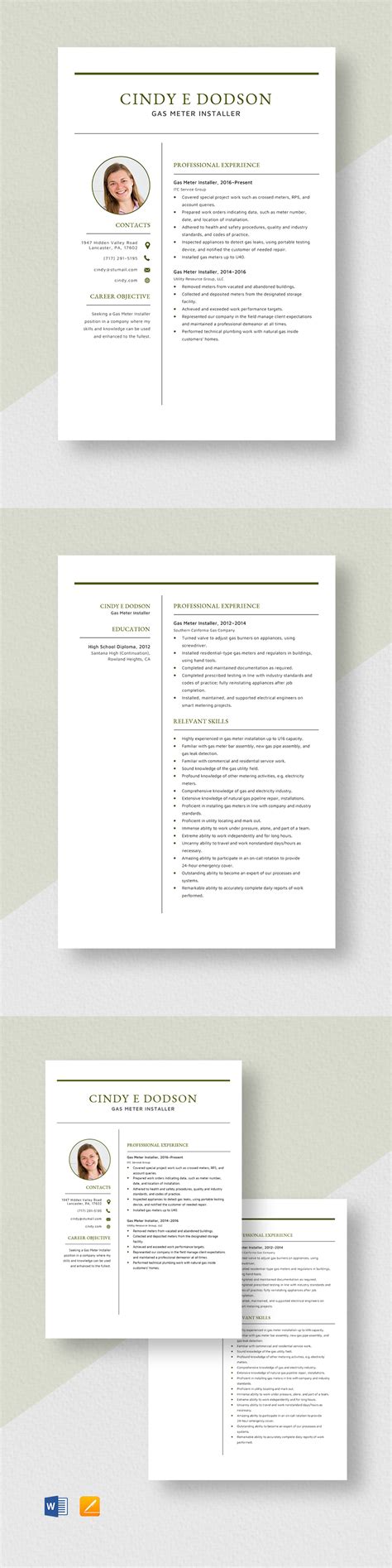 Gas Station Attendant Resume Template - Word, Apple Pages | Template.net