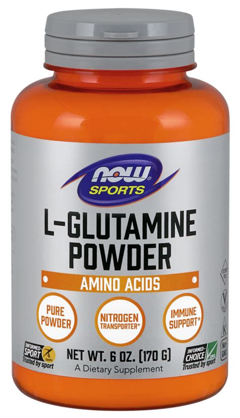 NOW Foods L-Glutamine Powder 6oz. - GoldenTrainer Performance Personal Trainer Cedar Rapids Iowa