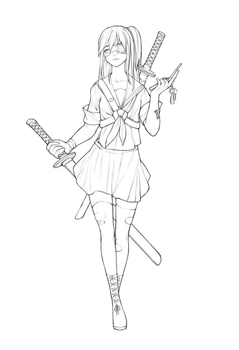 ArtStation - Japanese assassin, Steve Zheng | Outline drawings ...