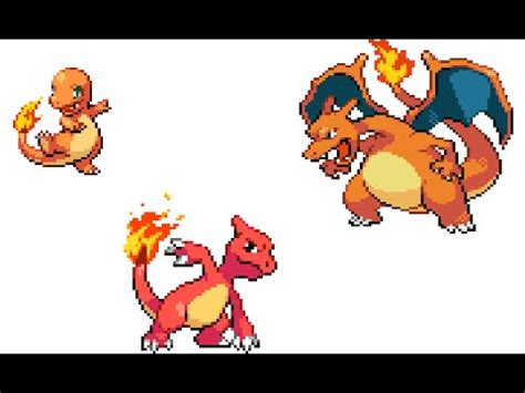 Pokemon Fire Red Charmander Evolves to Charmeleon and Charizard - YouTube