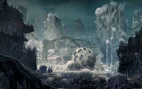 Image result for sci fi alien ruins art | Fantasy art landscapes, Painting, Environment concept art