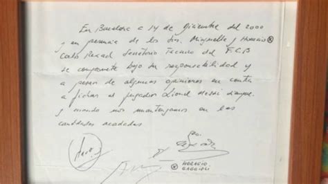 TIL legendary footballer Lionel Messi's first contract was written on a ...