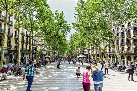 Tourists on La Rambla Photograph by Darryl Brooks | Fine Art America