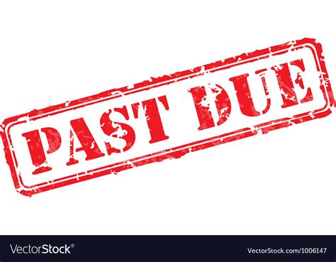 Past due rubber stamp Royalty Free Vector Image