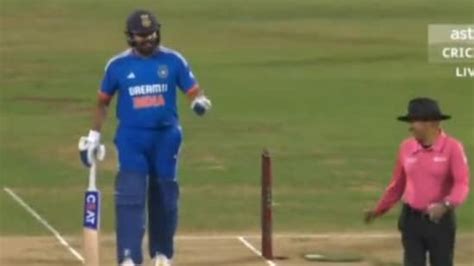 Watch: 'Arey Viru, leg bye diya kya?' - Rohit Sharma shocked as umpire ...