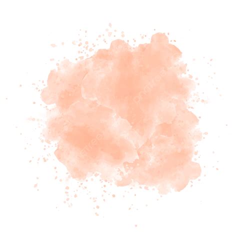 Peach Watercolor Splash Clipart Pastel Color Paint Brush Stroke Vector, Paint Clipart, Color ...