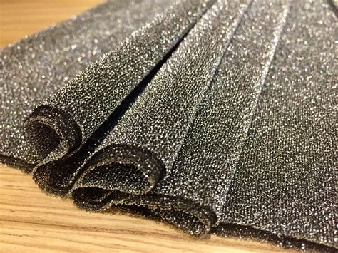 Lightweight Metallic Lurex Fabric Stretch Jersey Material - Sparkling GREY Glitter - 150cm wide ...