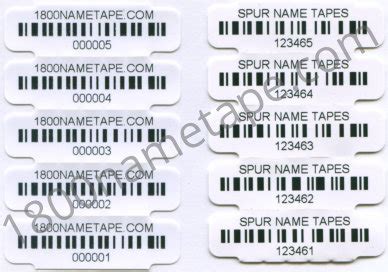 IRON-ON LABELS - BARCODE - 100 LABELS