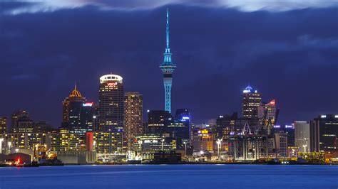 Auckland Building City New Zealand Night Skyscraper HD Travel Wallpapers | HD Wallpapers | ID #71022