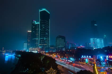 Night Skyline of Changsha City | Night skyline, World landmark, City ...