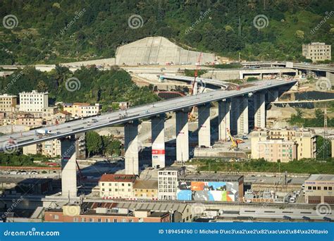 New Bridge of Genoa Designed by Renzo Piano Editorial Image - Image of ...