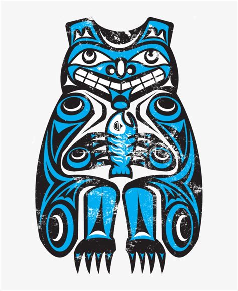 Pacific Northwest Native American Art - Native American Bear Design Transparent PNG - 600x925 ...