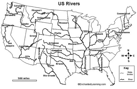 United States River Map And Cities Fresh Map The United States With ...