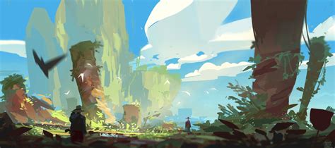 ArtStation - Environment concepts-Fantasy lands, Hue Teo Environment Painting, Environment ...